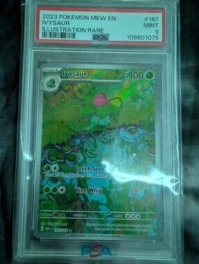 2023 POKEMON MEW EN#167 IVYSAUR MINT 9 ILLUSTRATION RARE